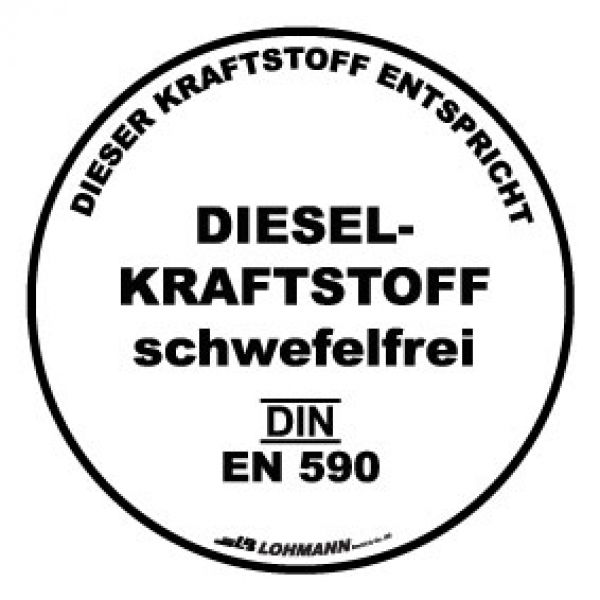 Diesel Kraftstoff schwefelfrei-Aufkleber